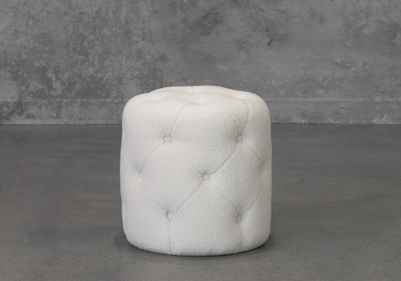 Wayne Cream Ottoman - Front Wayne Cream Ottoman - Front
