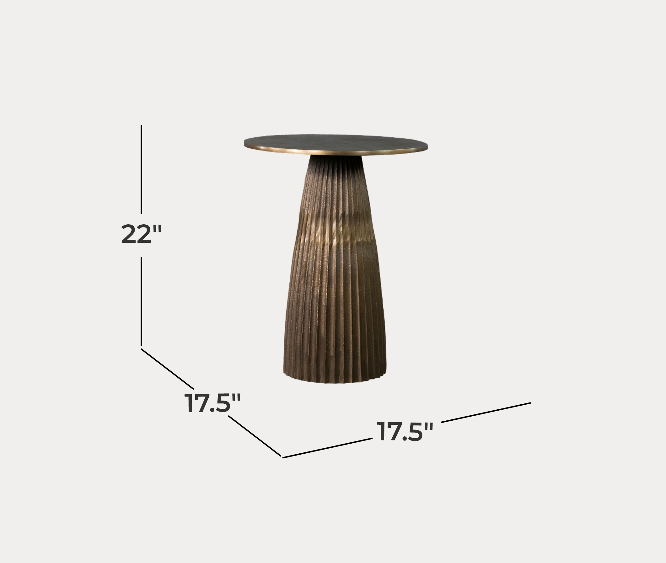 Amilla End Table - Dimensions