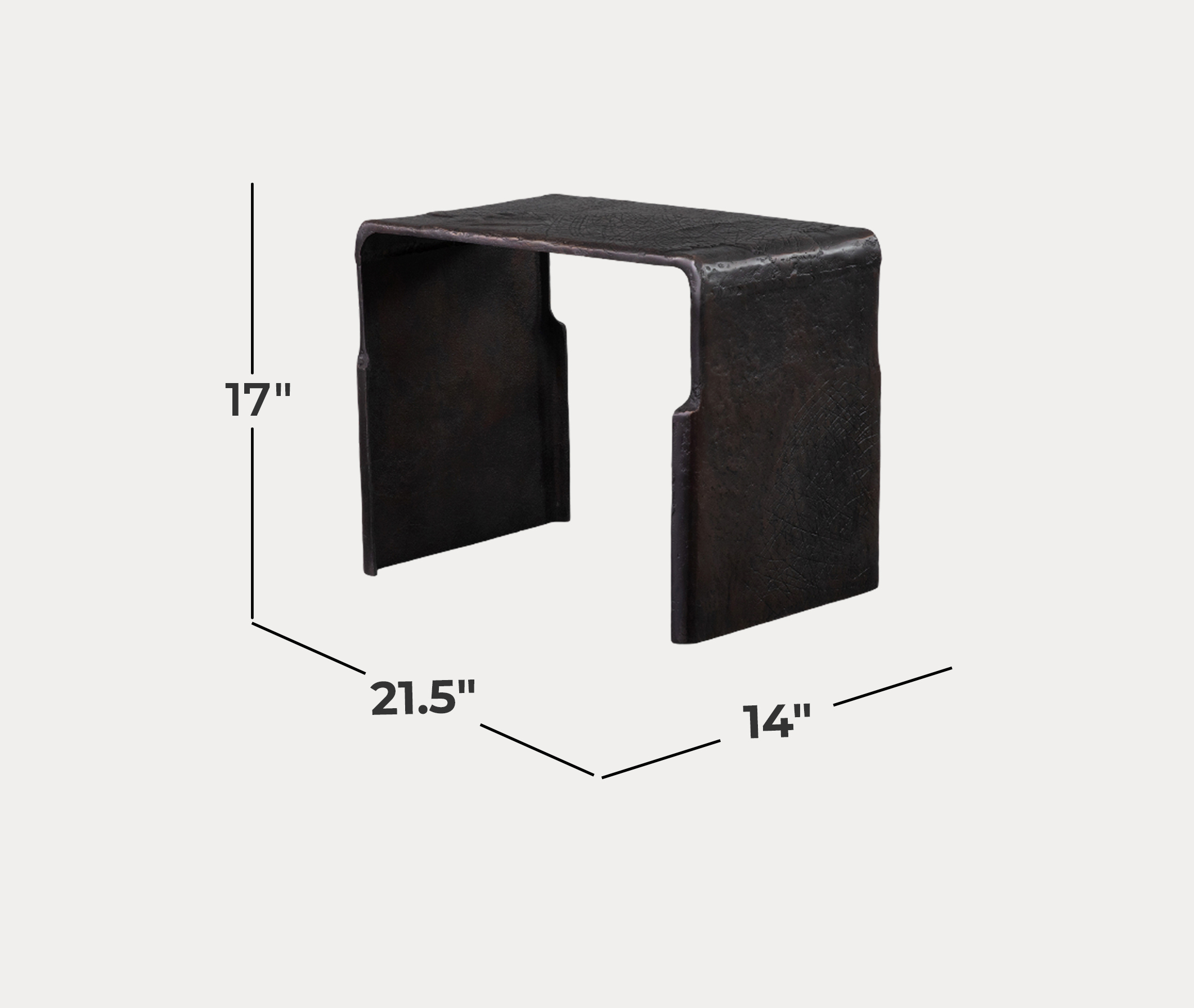 Rumford Side Table - Dimensions