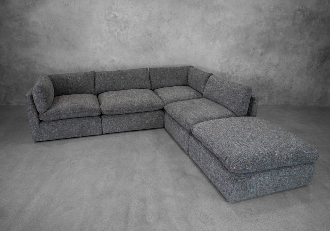 Esha Sectional in Beck Slate