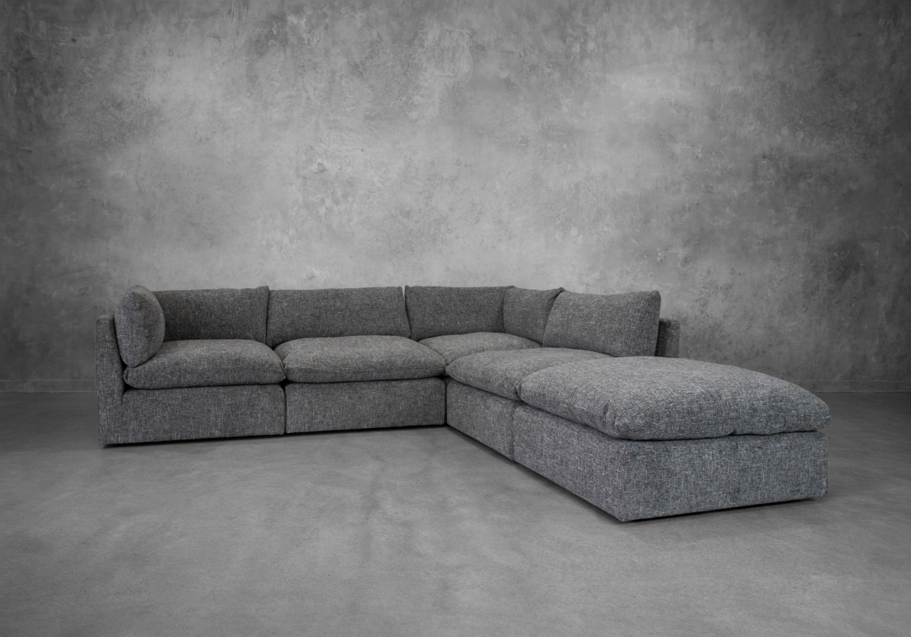 Esha Sectional in Beck Slate - Angle
