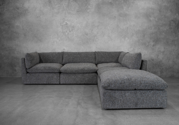 Esha Sectional in Beck Slate - Front