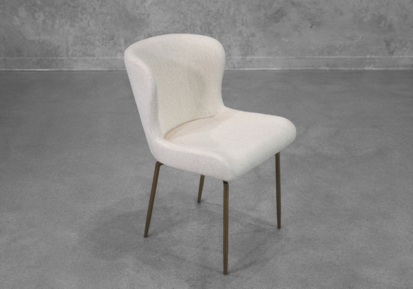 Glam Swivel Dining Chair in Beige