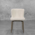 Glam Fabric Swivel Dining Chair in Beige
