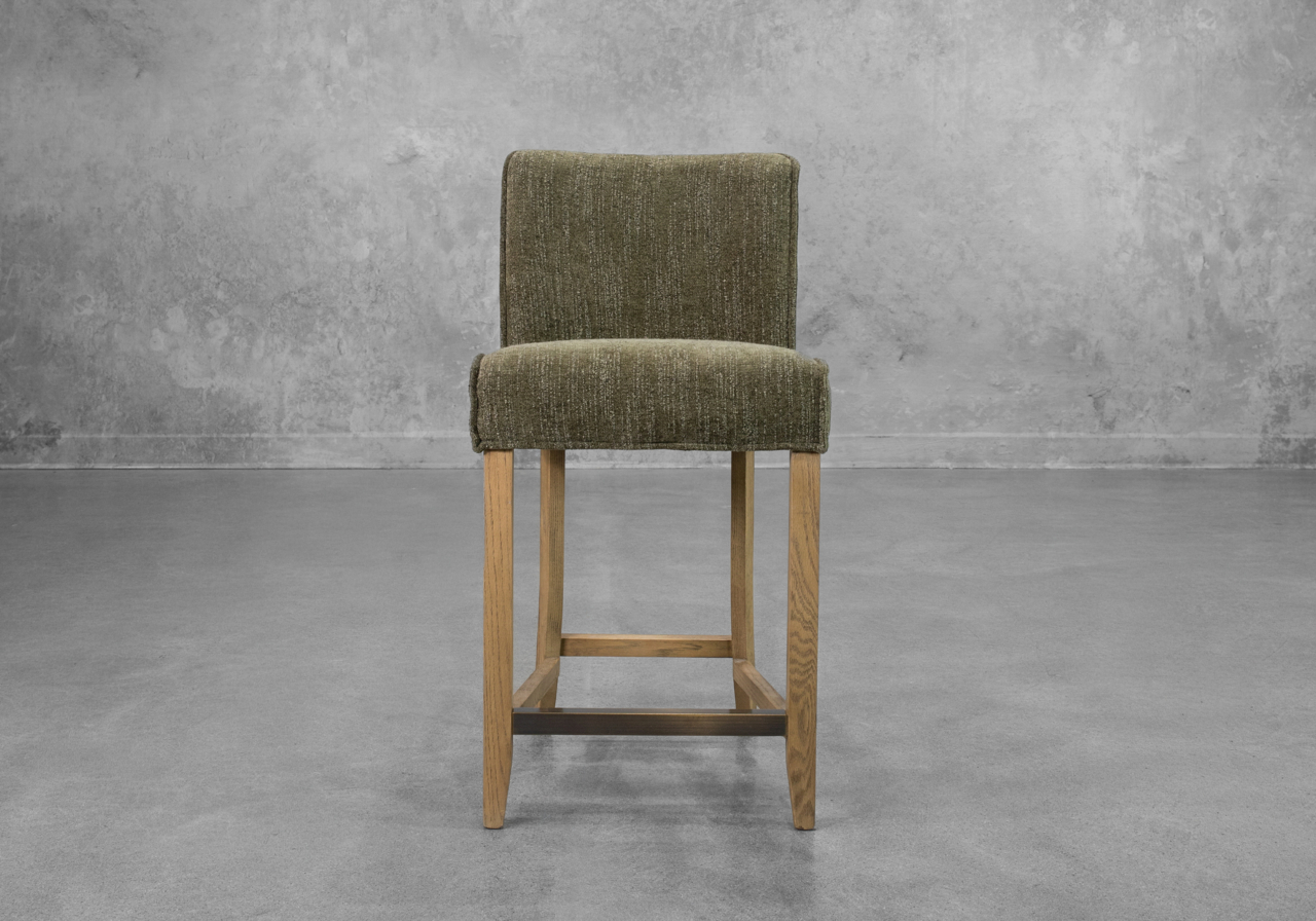 Jonny Counter Stool in Green - Front Jonny Counter Stool in Green - Front