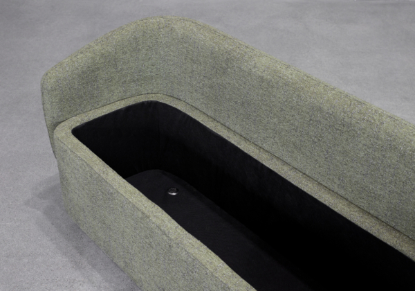 July Storage Bench in Forest - Close Up - 2