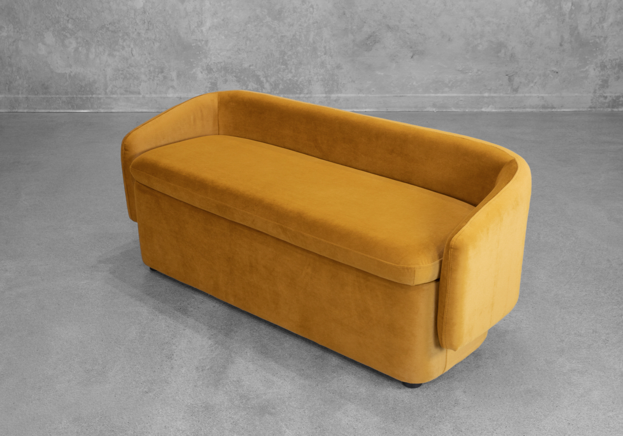 July Storage Bench in Mustard