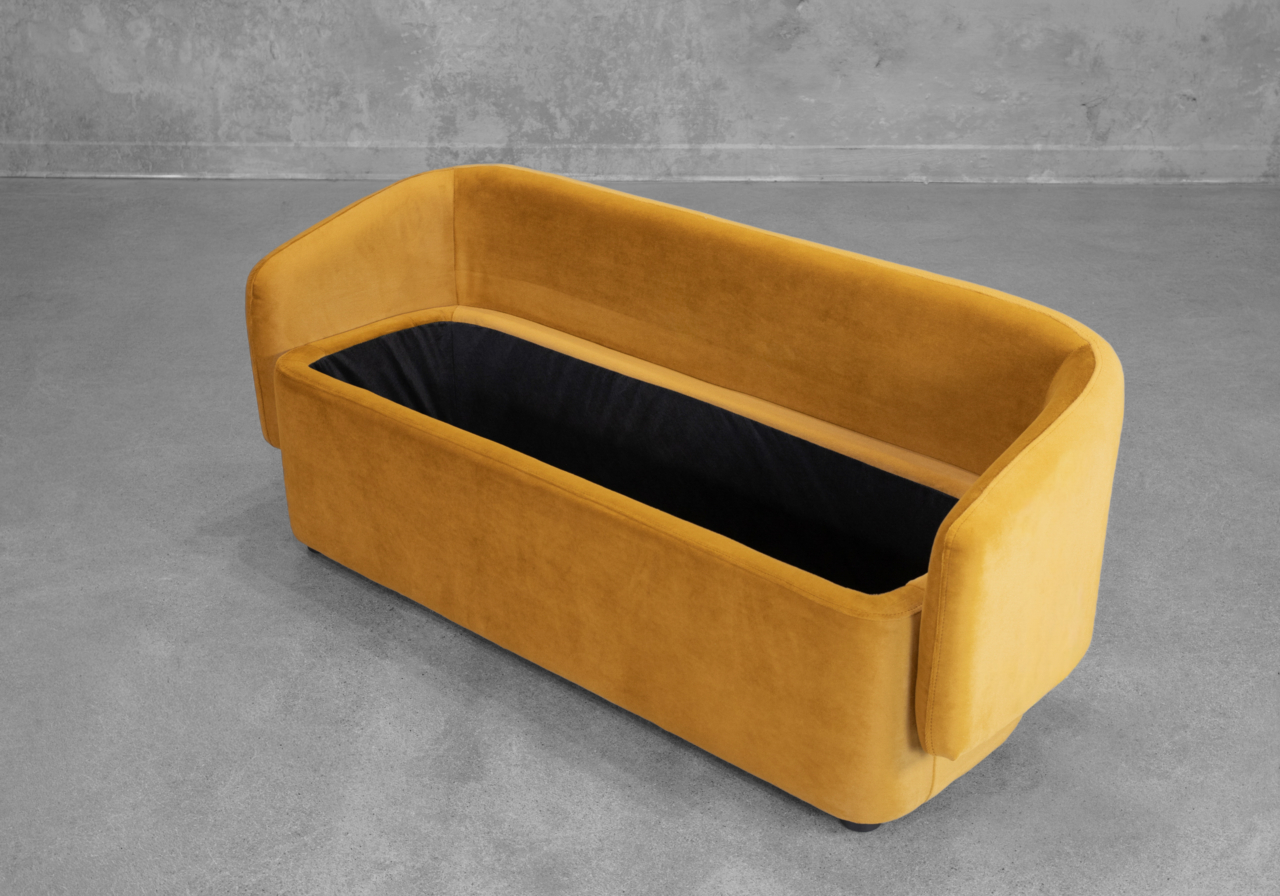 July Storage Bench in Mustard - 2