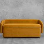 July 59" Storage Bench in Mustard