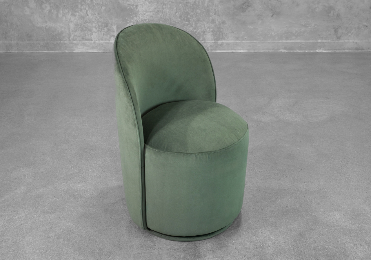 Lily Swivel Dining Chair in Olive