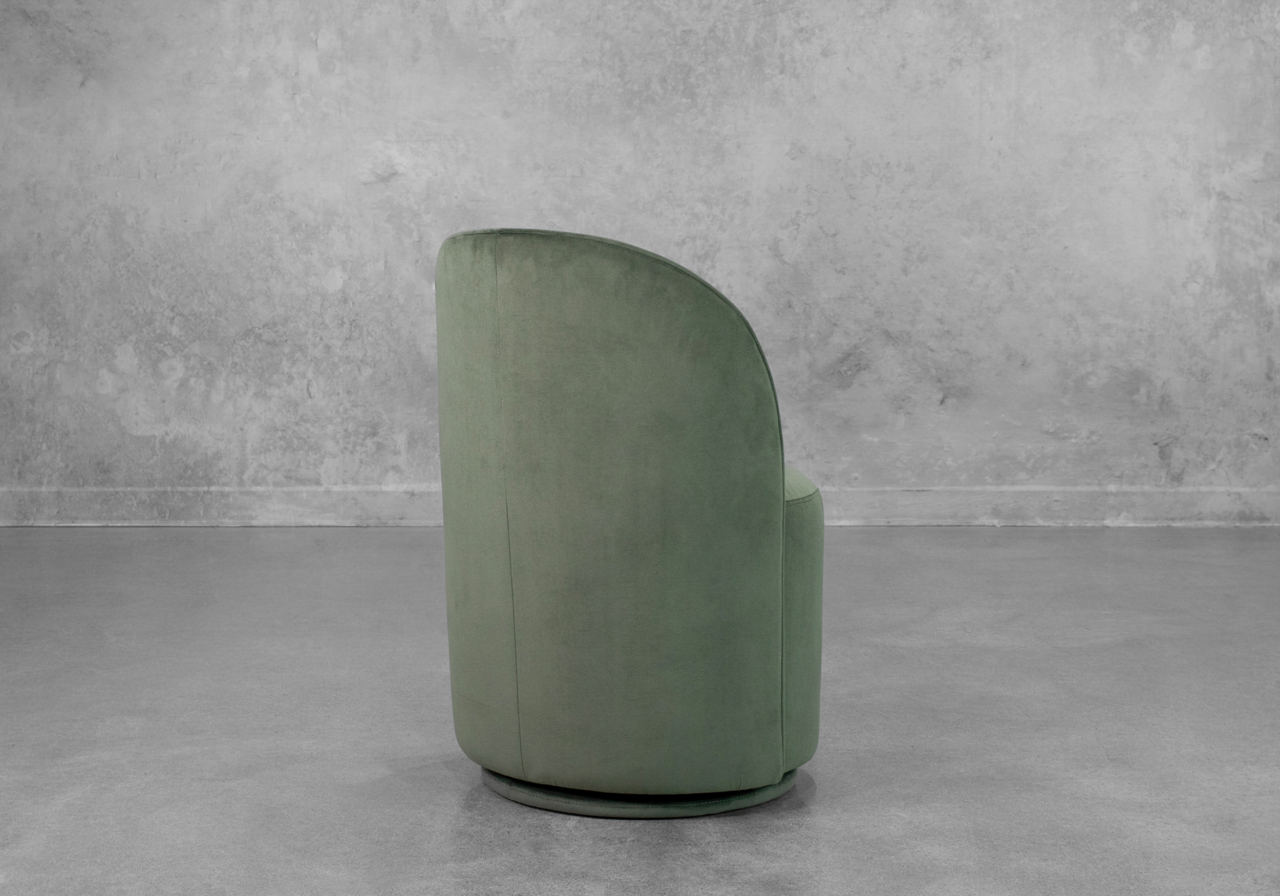 Lily Swivel Dining Chair in Olive - Back