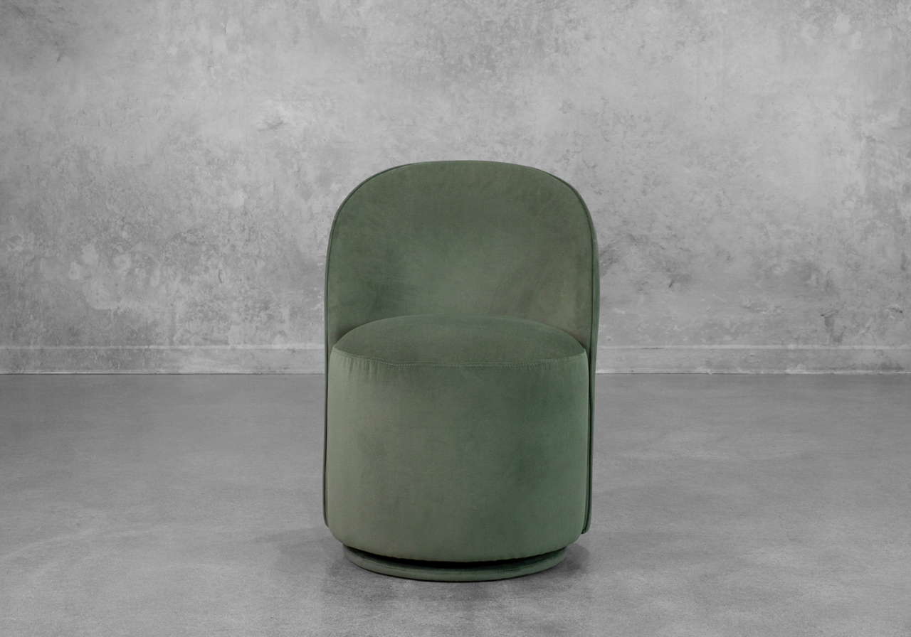 Lily Swivel Dining Chair in Olive - Front