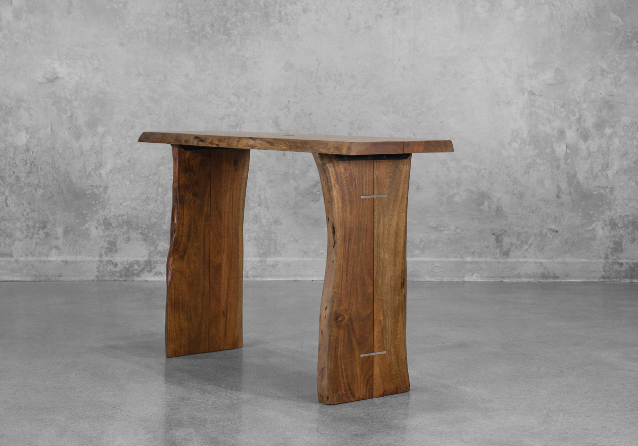 Nova Console Table in Washed Walnut - Angle