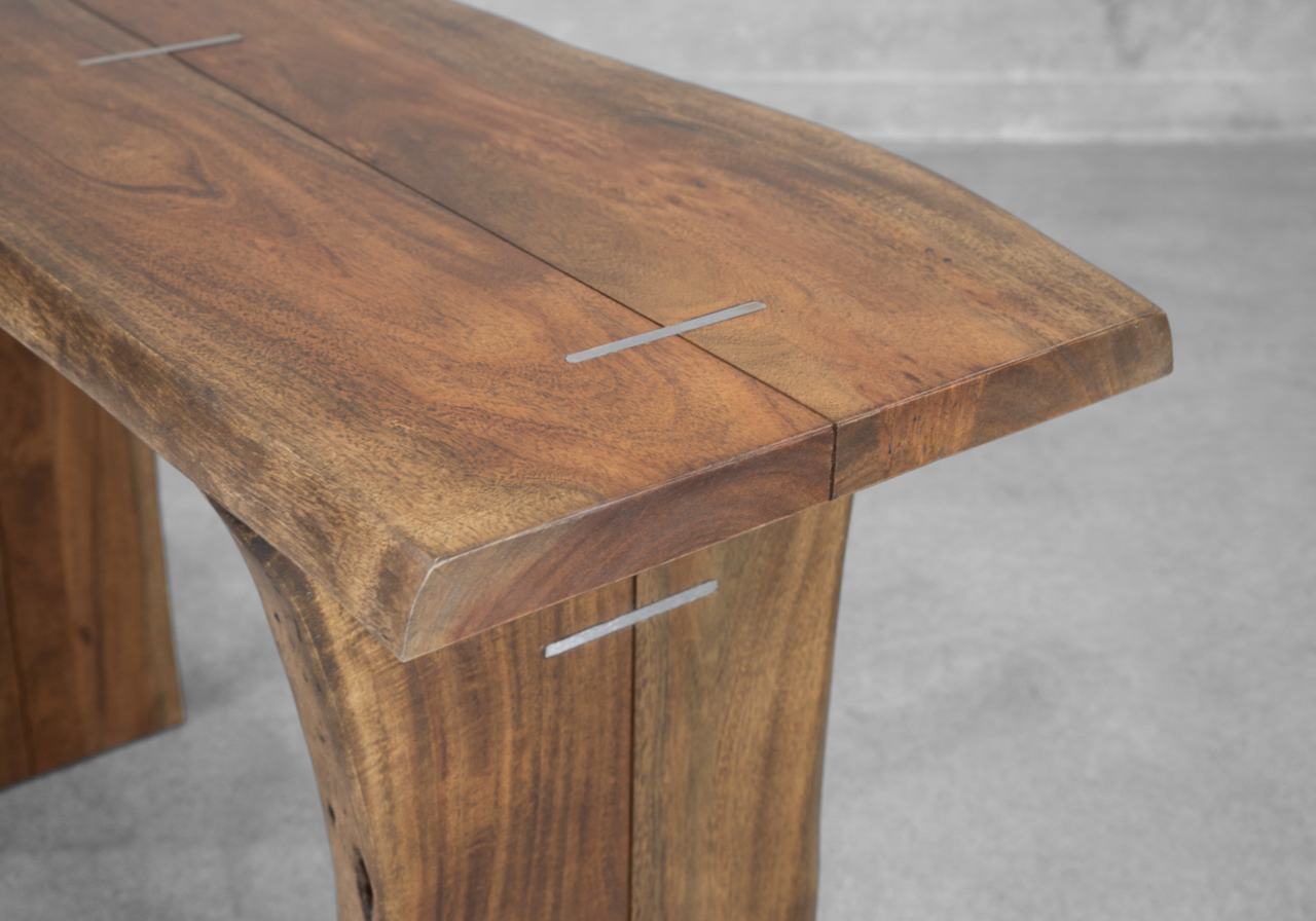 Nova Console Table in Washed Walnut - Close Up