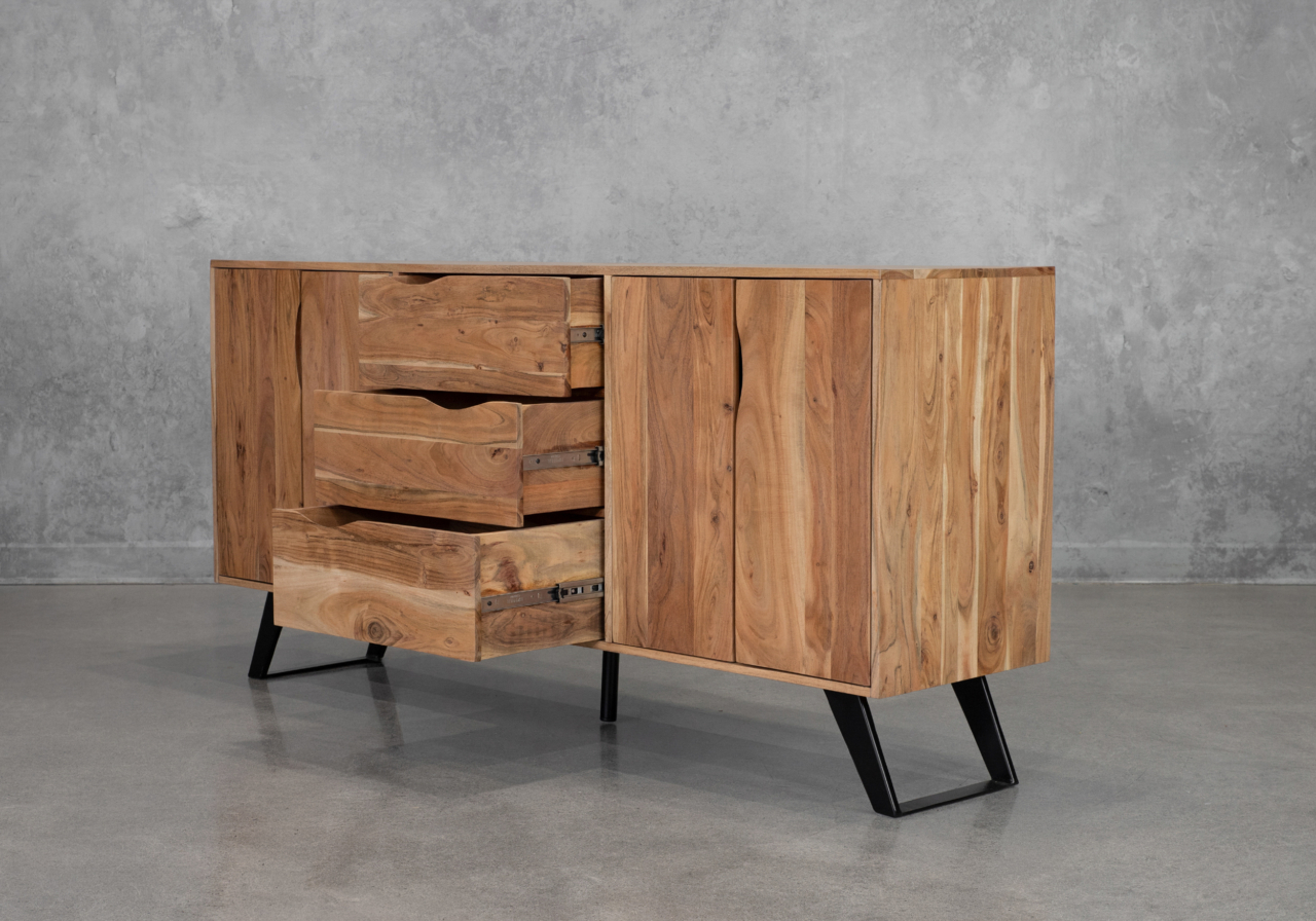 Shinola Acacia Sideboard in Natural - Angle - 2