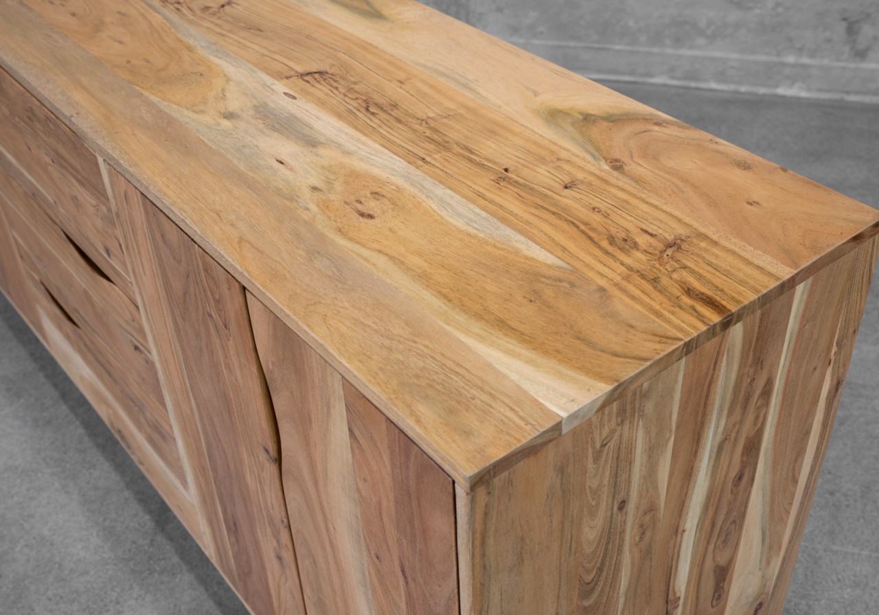 Shinola Acacia Sideboard in Natural - Close Up