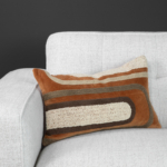 Artistry Rust Velvet Textured Throw Pillow 12x20