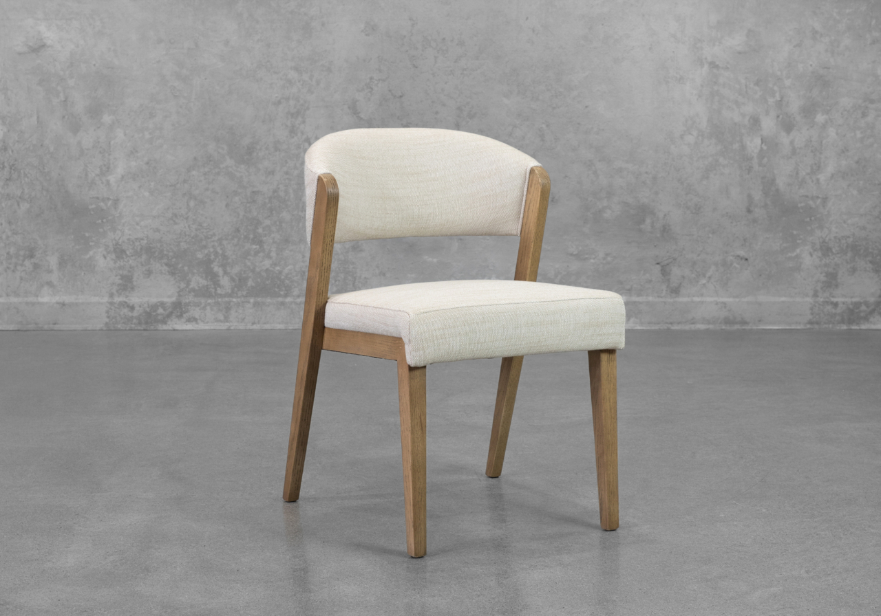 Bruno Dining Chair in Cream - Angle