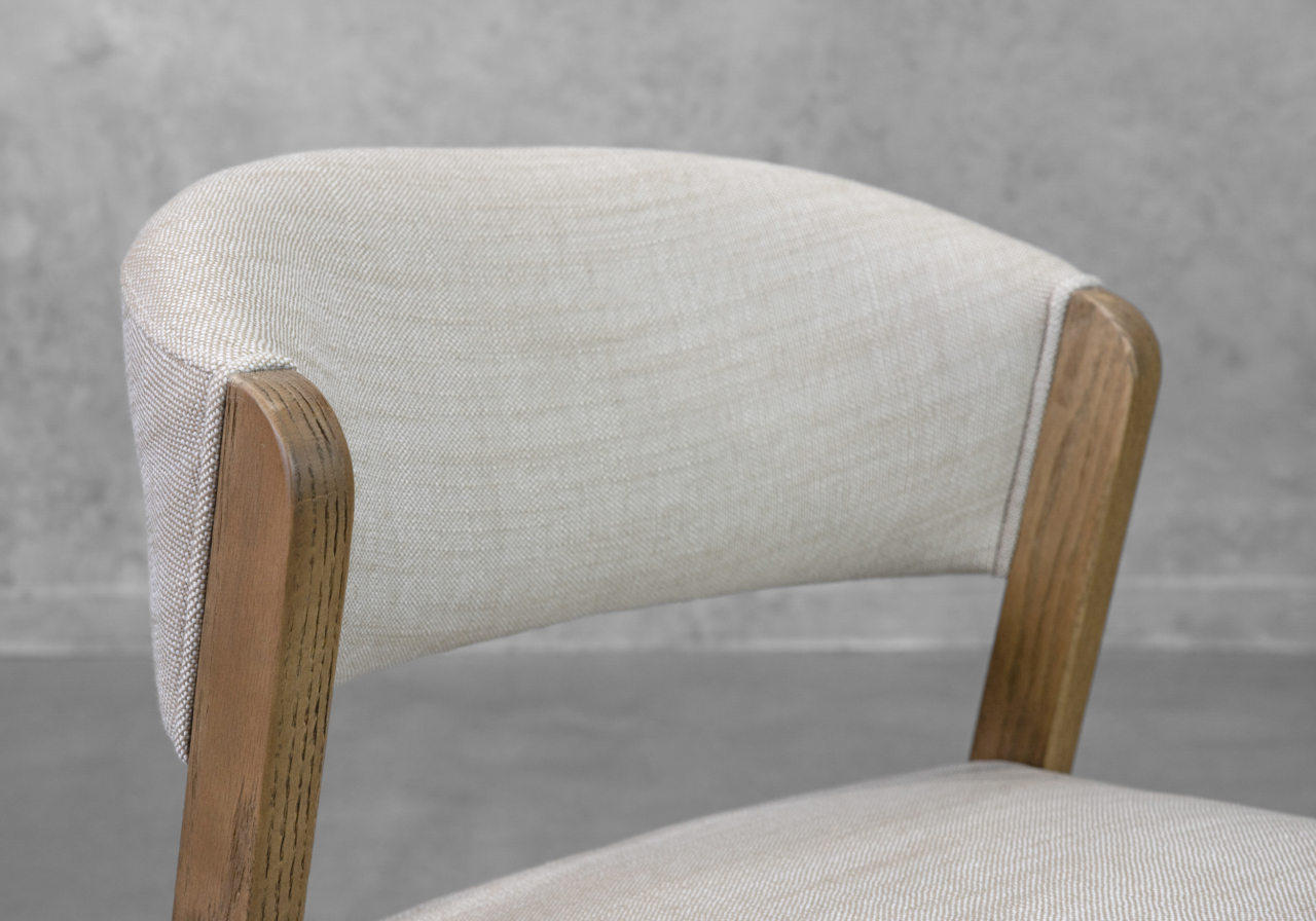 Bruno Dining Chair in Cream - Close Up