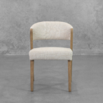 Bruno Fabric Dining Chair in Cream