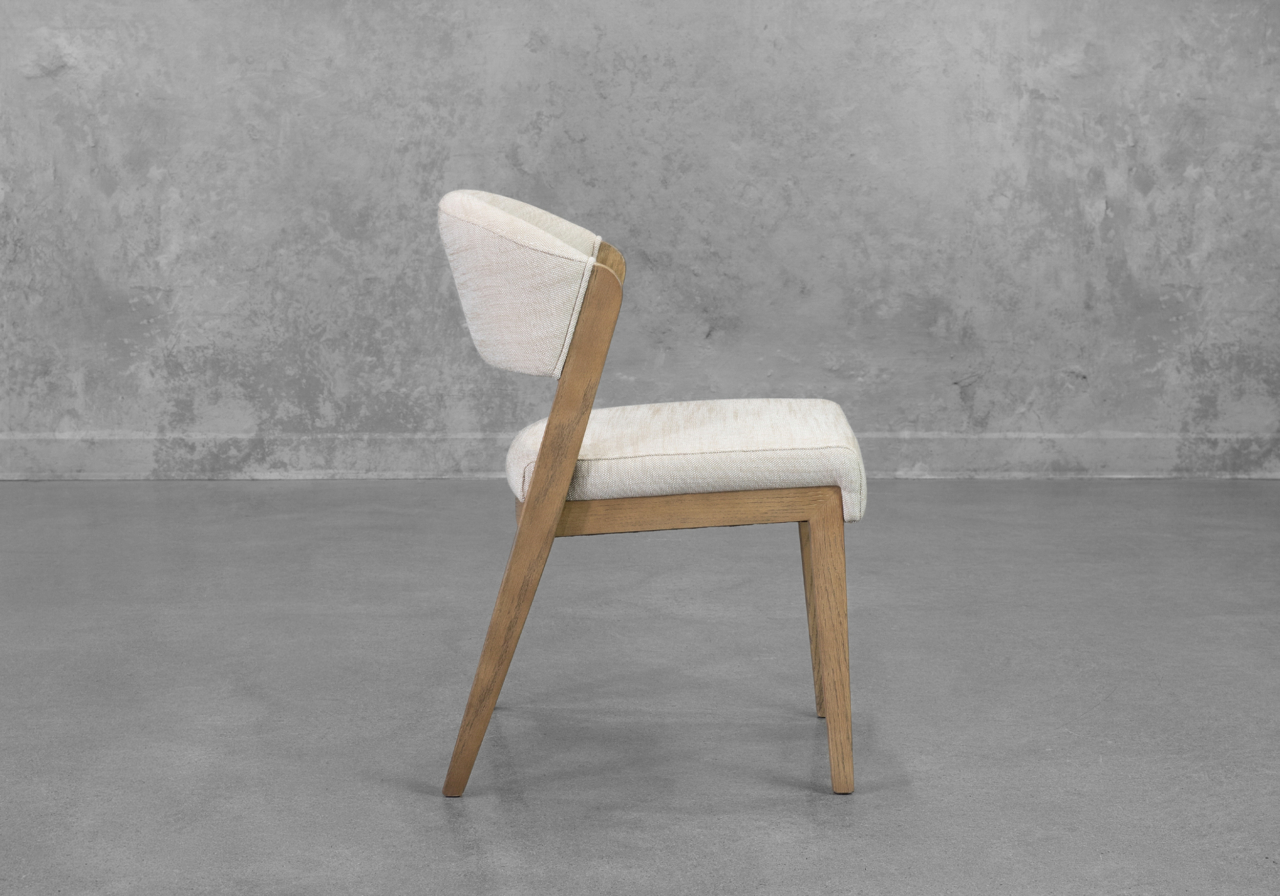 Bruno Dining Chair in Cream - Side