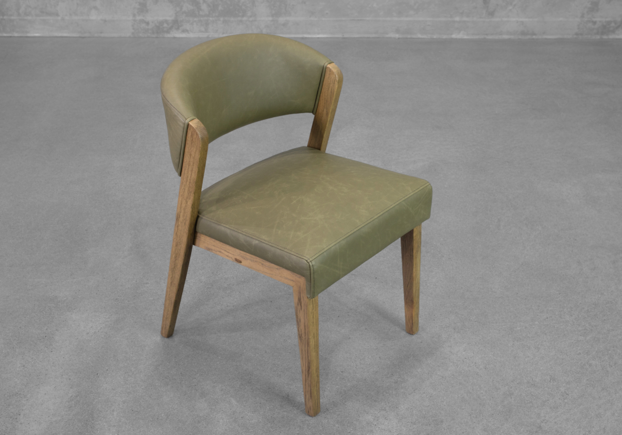 Bruno Green Leather Dining Chair