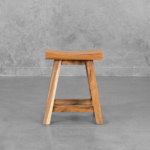 Farey Acacia Wood Stool - Front