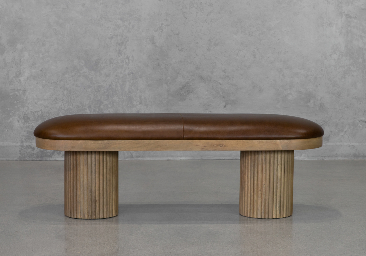 Felix Leather Bench - Front Felix Leather Bench - Front