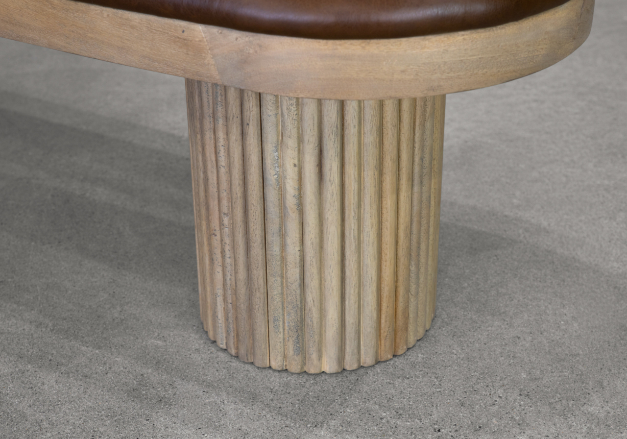 Felix Leather Bench - Legs