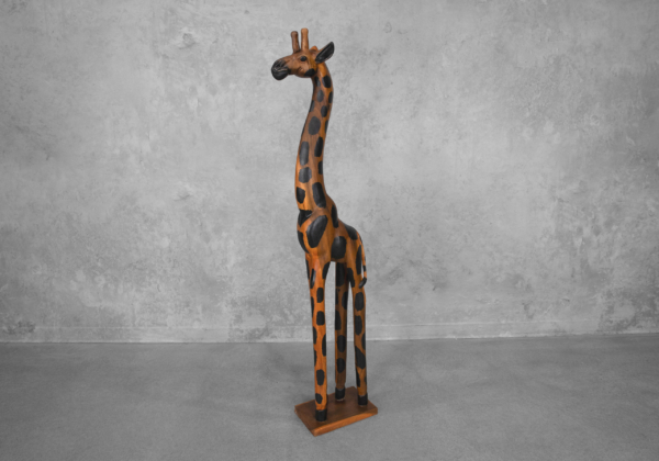 Giraffe Hand Carved Wood Sculpture