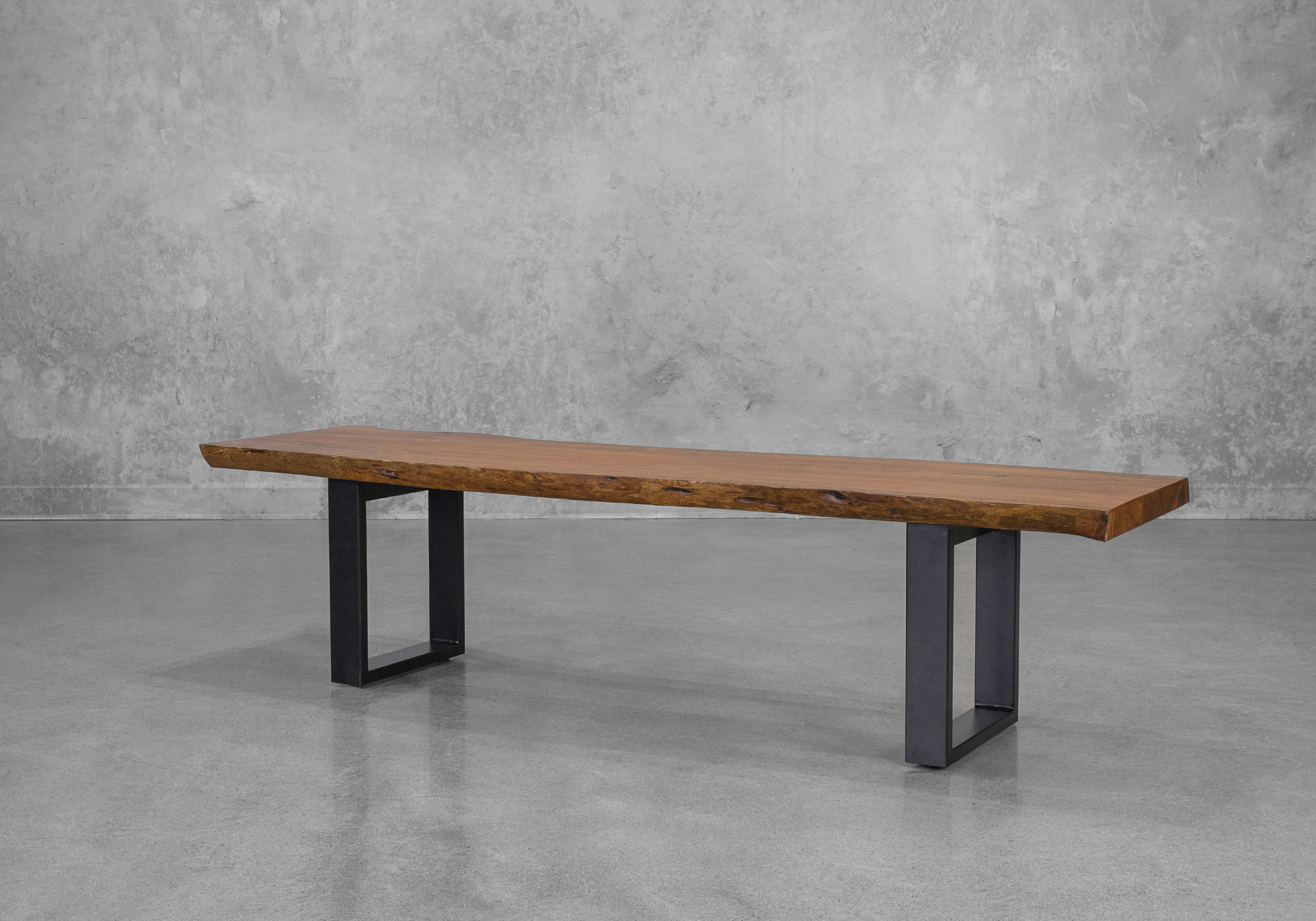 Jordan Bench in Washed Walnut - Angle