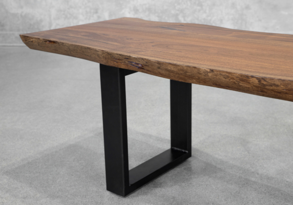 Jordan Bench in Washed Walnut - Close Up