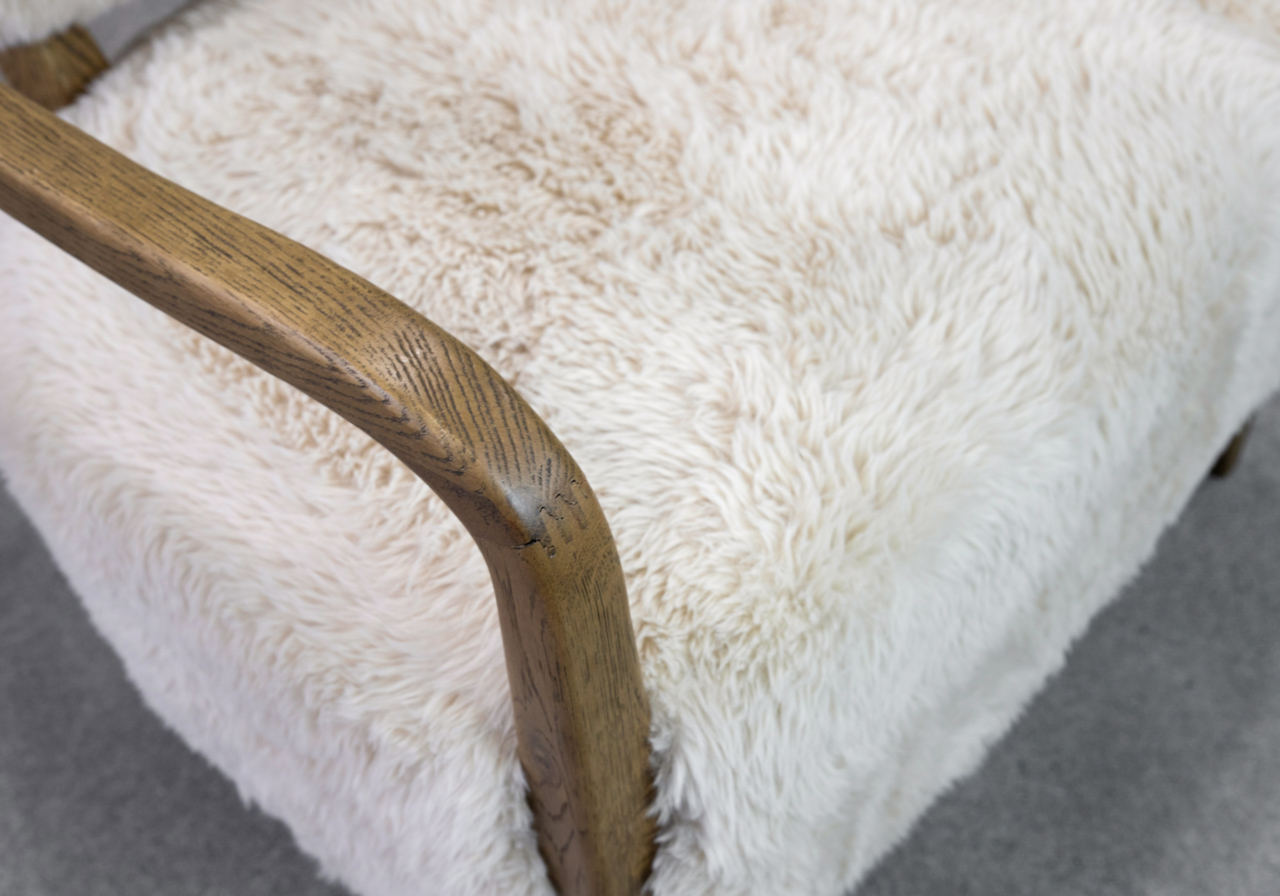 Leonor Accent Chair in Ivory - Arm