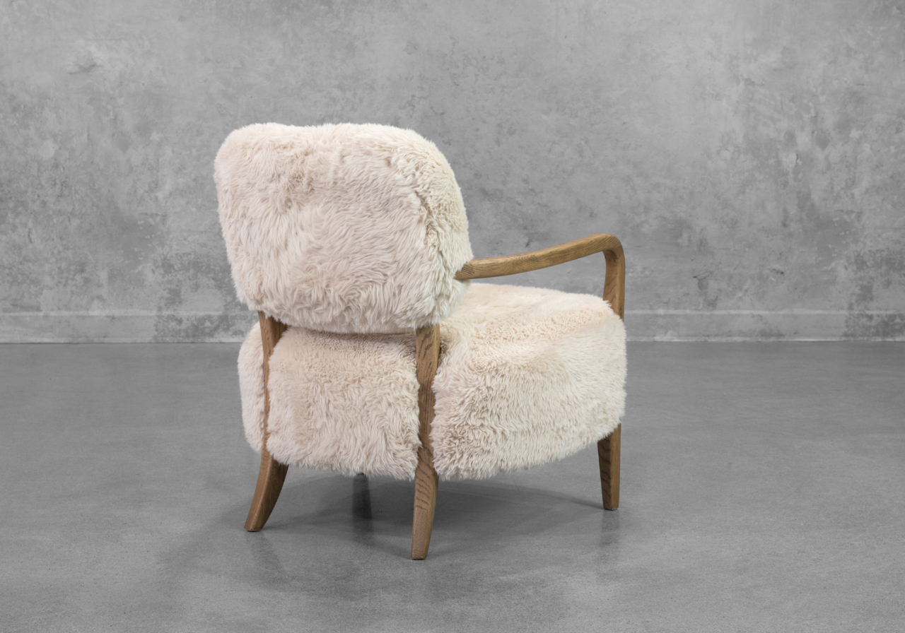 Leonor Accent Chair in Ivory - Back