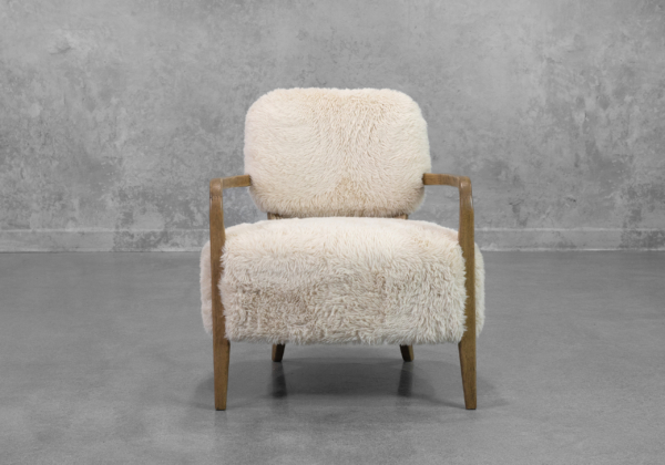 Leonor Accent Chair in Ivory - Front