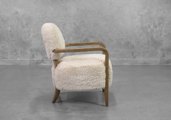Leonor Accent Chair in Ivory - Side