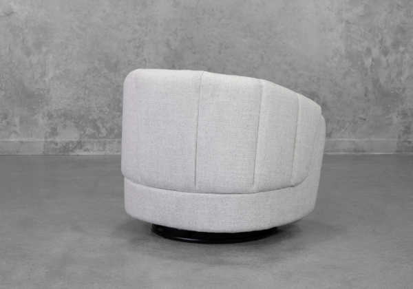 Mosa Wheat Fabric Swivel Chair - Back