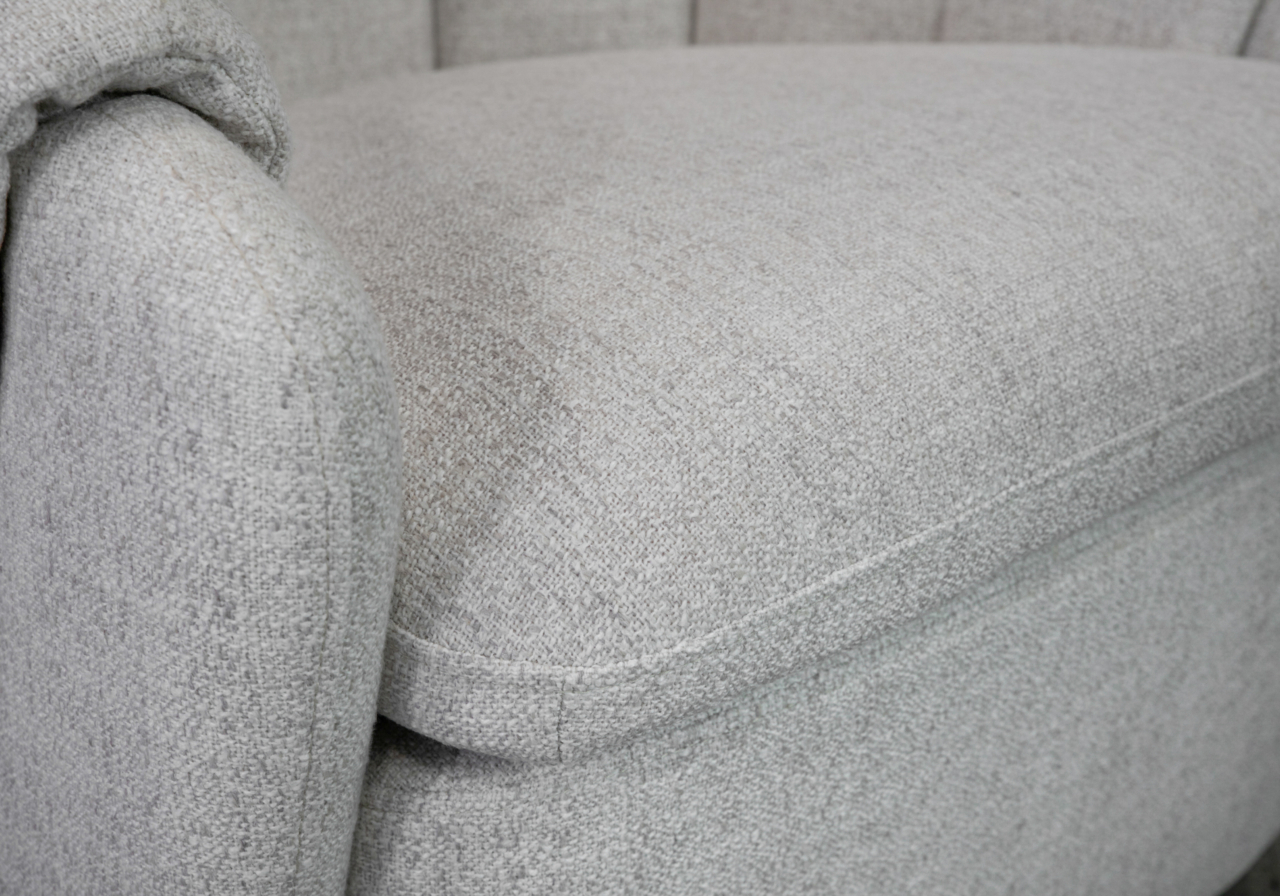 Mosa Wheat Fabric Swivel Chair - Close Up