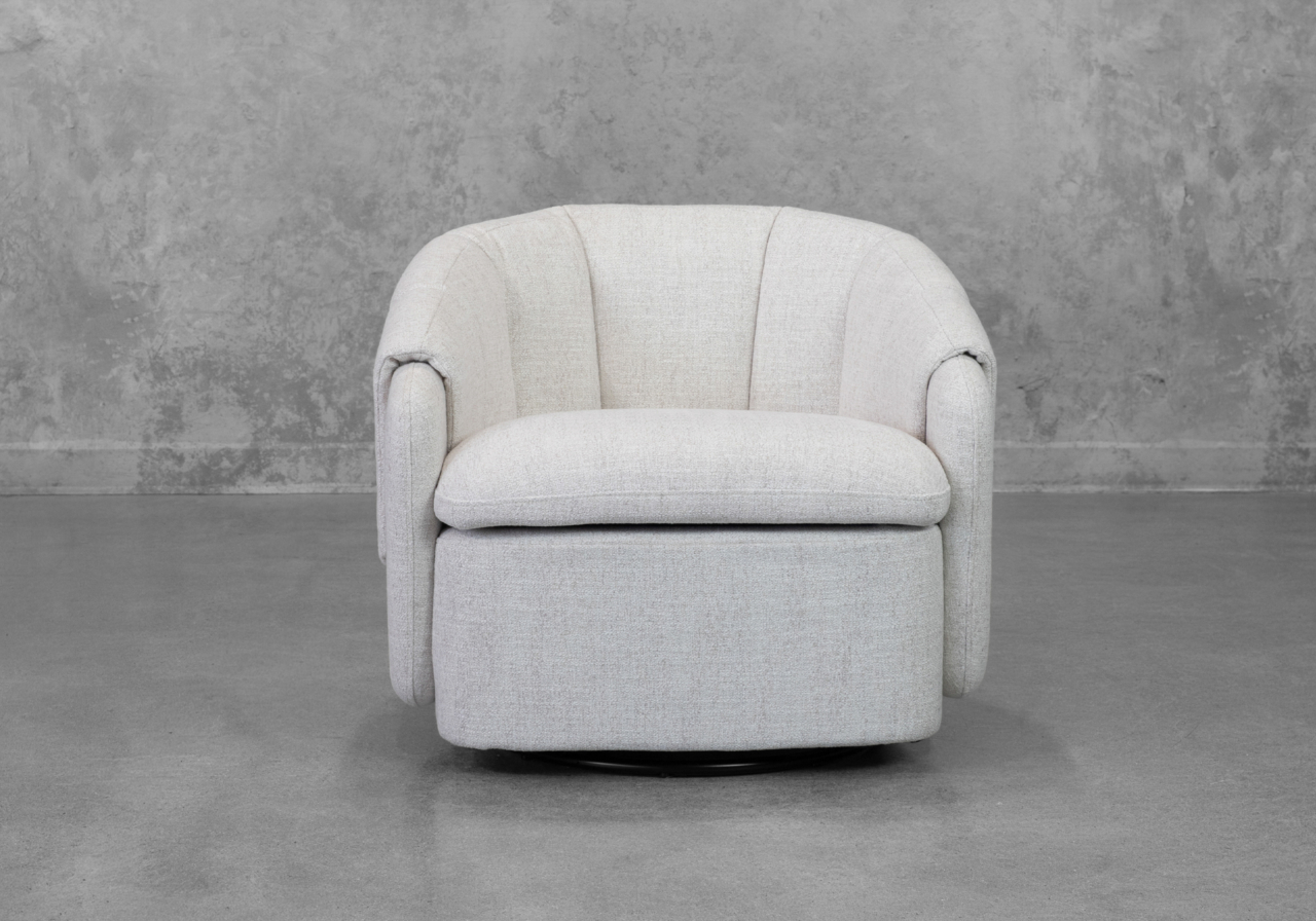 Mosa Wheat Fabric Swivel Chair - Front Mosa Wheat Fabric Swivel Chair - Front
