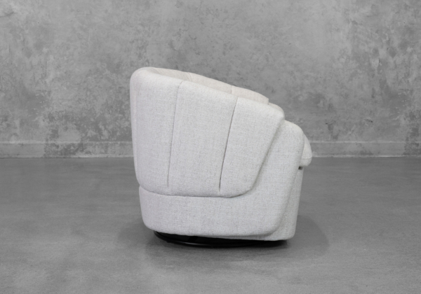 Mosa Wheat Fabric Swivel Chair - Side