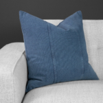 Noah Blue Throw Pillow 20x20