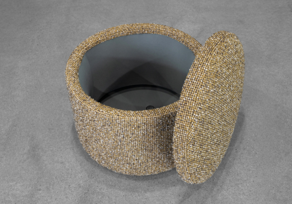 Salman Mustard Storage Ottoman - Storage