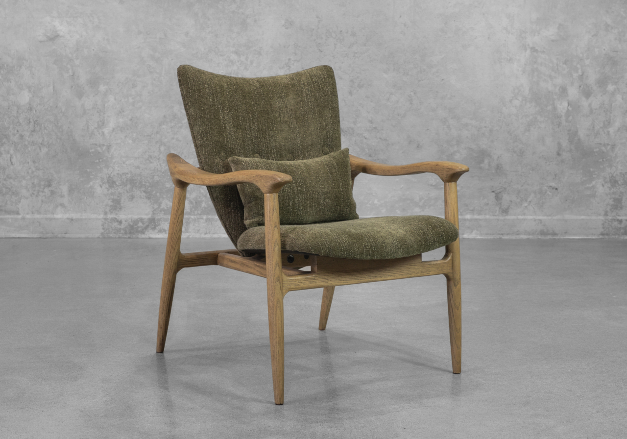 Tonio Accent Chair in Green - Angle