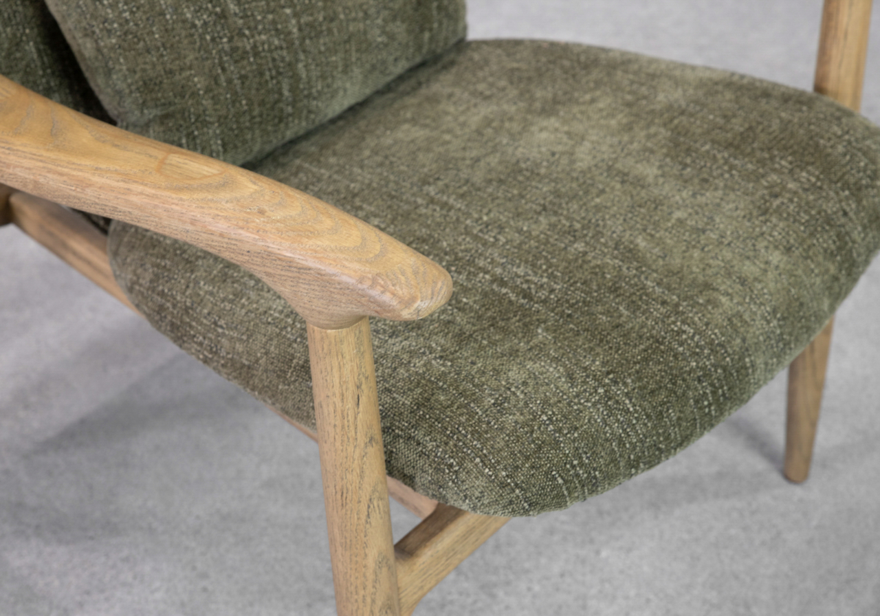 Tonio Accent Chair in Green - Close Up
