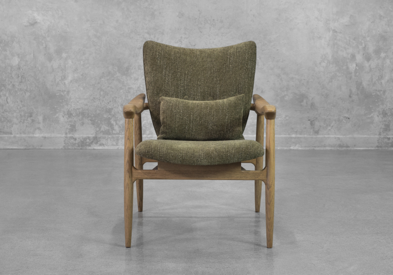 Tonio Accent Chair in Green - Front Tonio Accent Chair in Green - Front