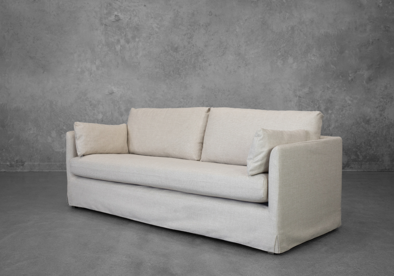 Azula Fabric Sofa in Cream - Angle
