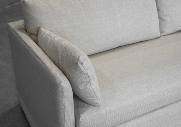 Azula Fabric Sofa in Cream - Close Up