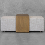 Cruz Cream Fabric Ottoman