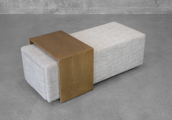 Cruz Cream Fabric Ottoman