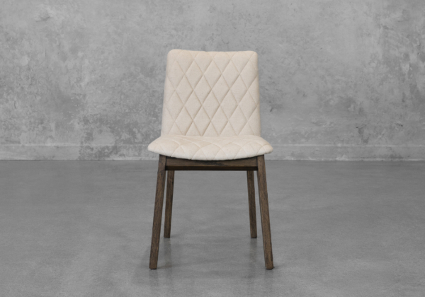 Dimas Cream Fabric Dining Chair - Front